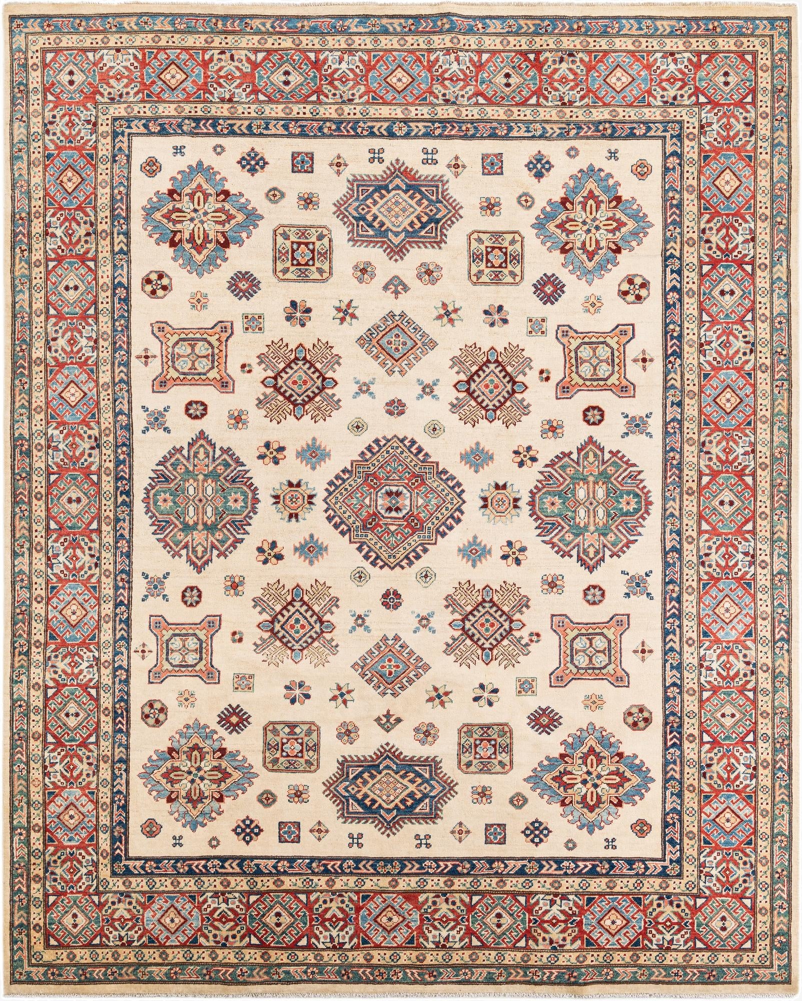 8' x 9' 8 Hand Knotted Kazak Rug