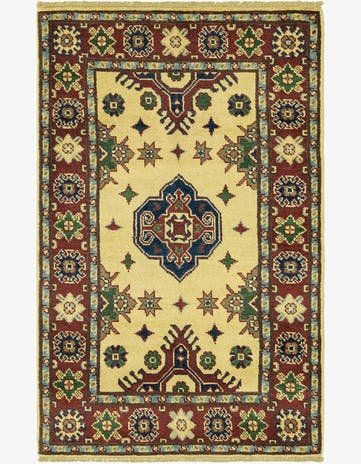 2' 6 x 4' 3 Hand Knotted Kazak Rug