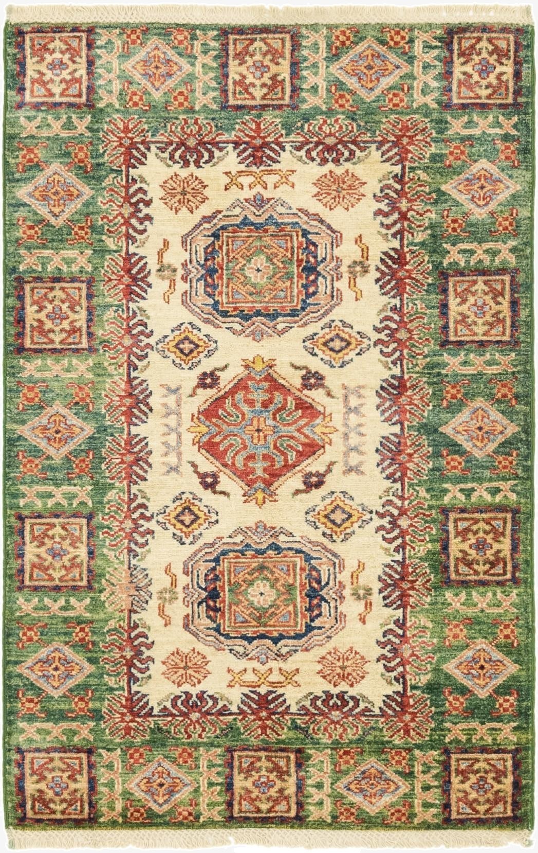 2' 8 x 4'  Hand Knotted Kazak Oriental Rug