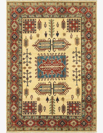 6' 3 x 9' Hand Knotted Kazak Rug