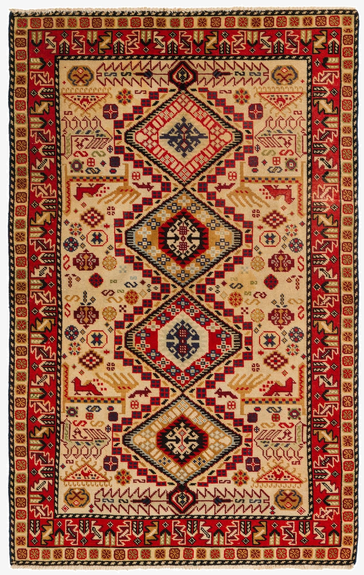 5' x 8'  Hand Knotted Kazak Wool Rug