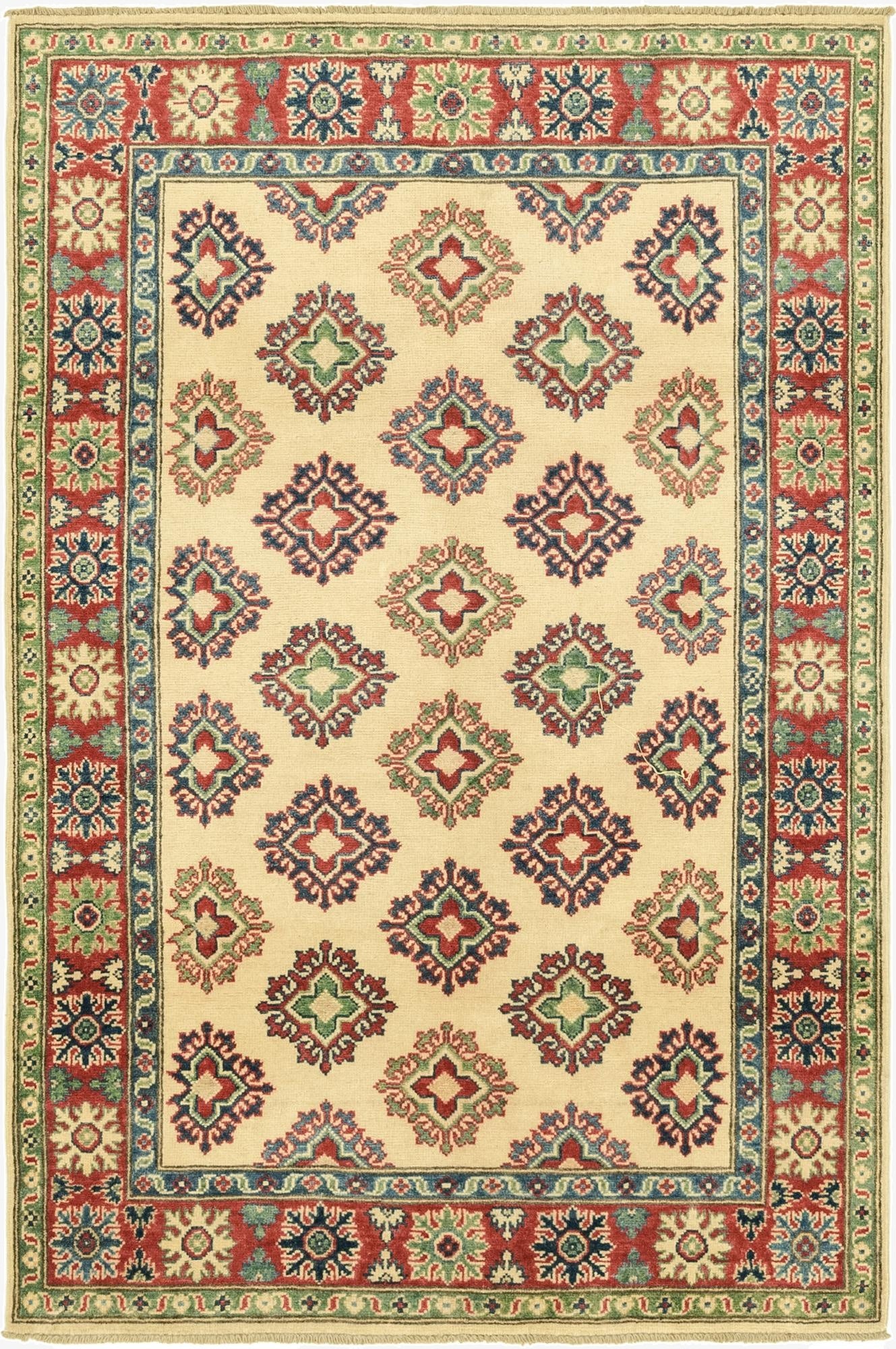 3' 10 x 6'  Hand Knotted Kazak Rug