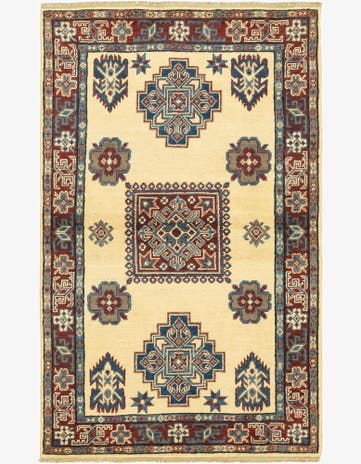 3' 2 x 5' 2 Hand Knotted Kazak Rug