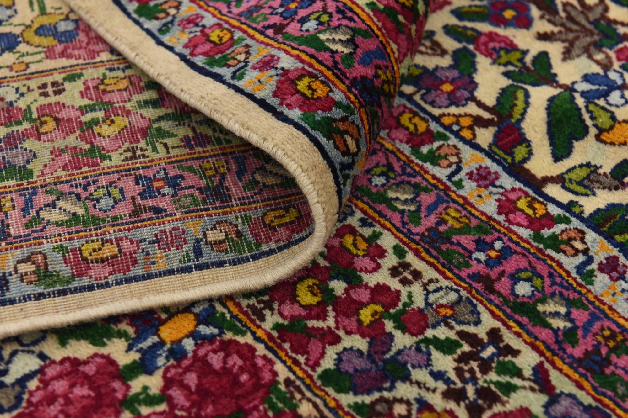 10' 9 x 15' 3 Hand Knotted Kerman Persian Wool Rug