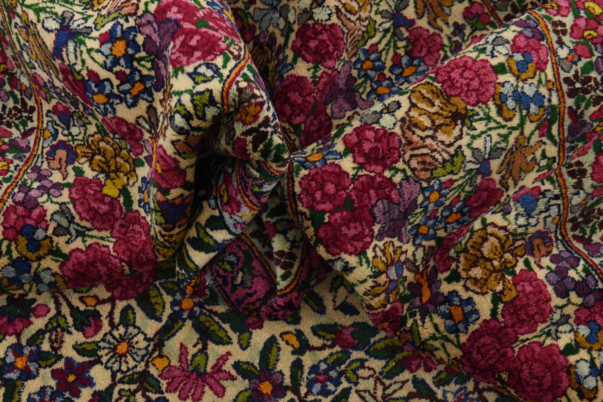 10' 9 x 15' 3 Hand Knotted Kerman Persian Wool Rug