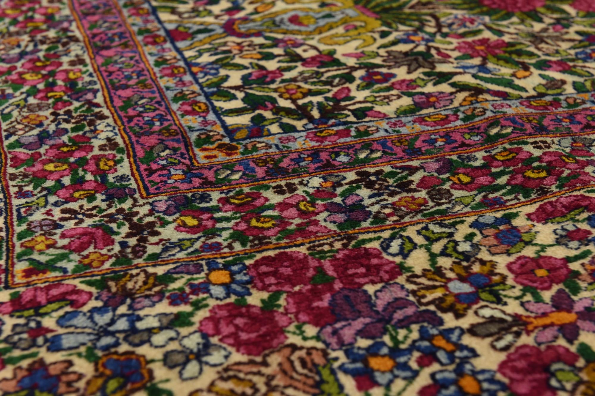 10' 9 x 15' 3 Hand Knotted Kerman Persian Wool Rug