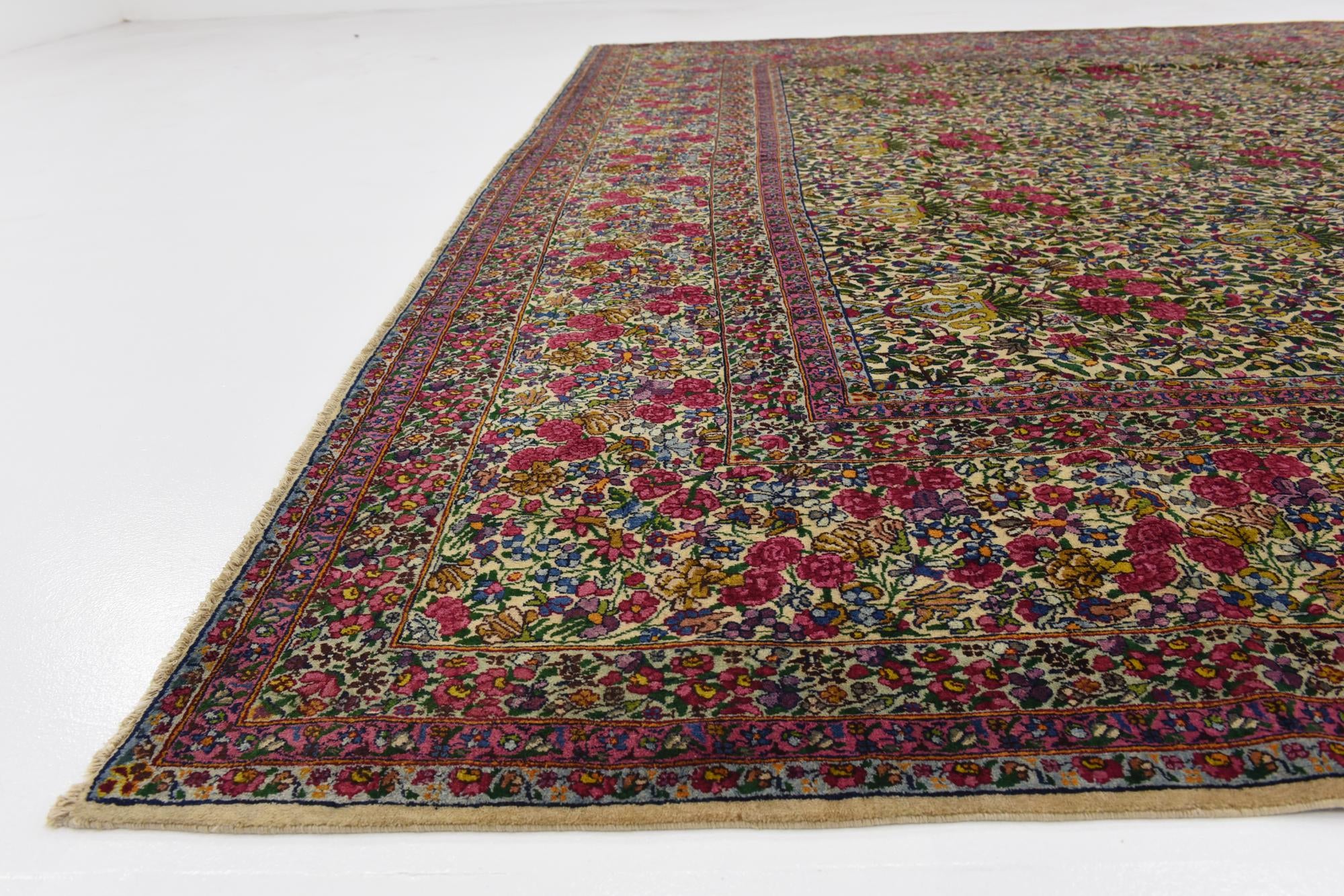 10' 9 x 15' 3 Hand Knotted Kerman Persian Wool Rug
