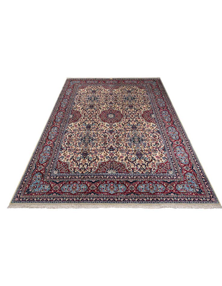 Detail image of 9' 10 x 13' 4 Hand Knotted Kerman Persian Wool Rug