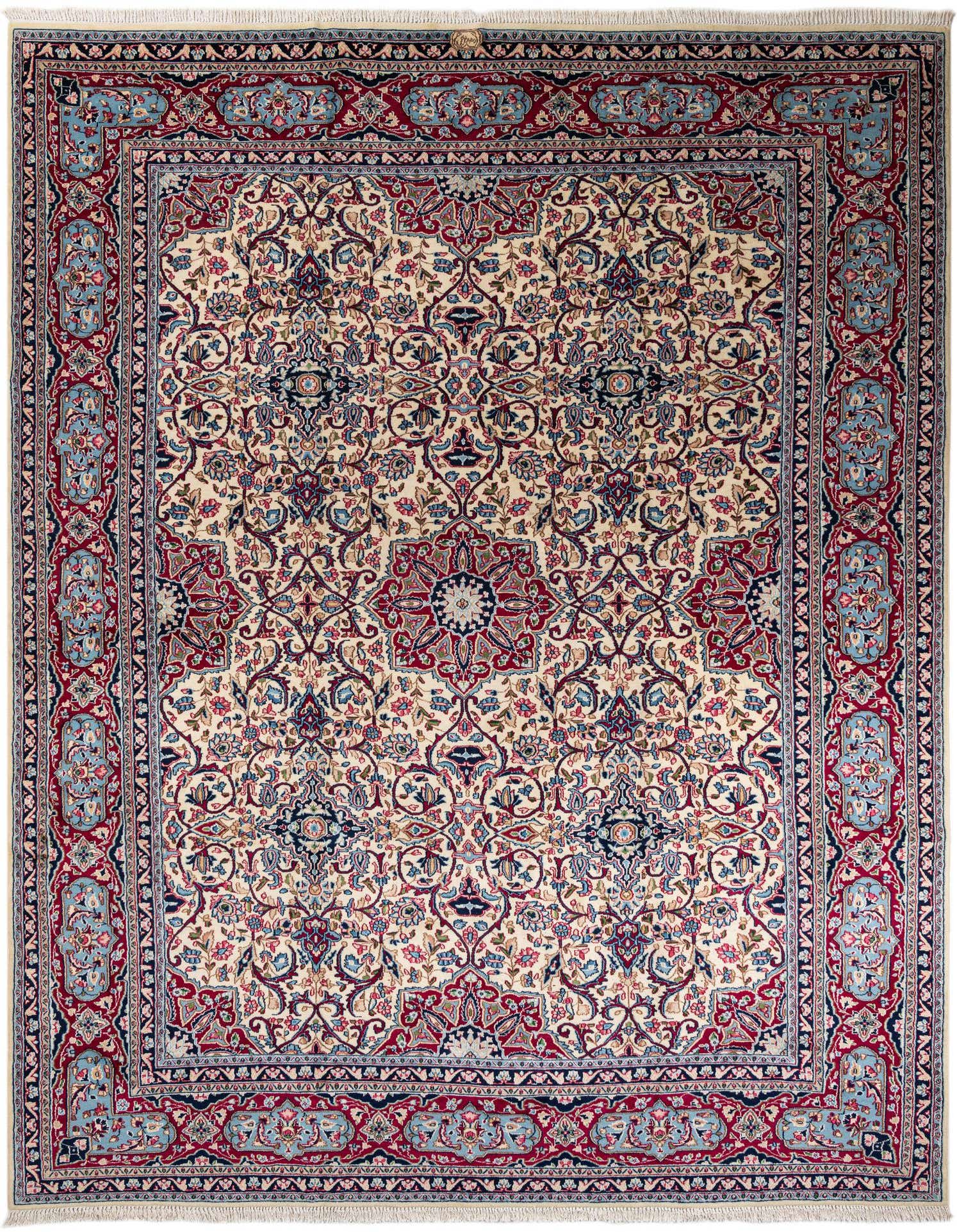 9' 10 x 13' 4 Hand Knotted Kerman Persian Wool Rug