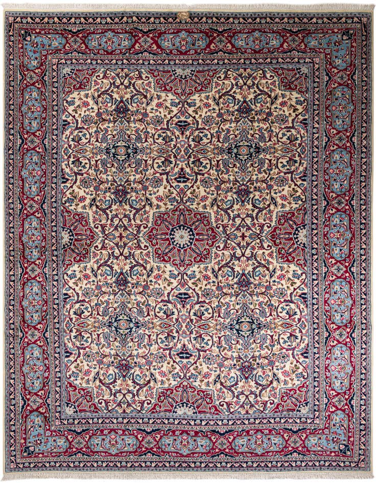 Detail image of 9' 10 x 13' 4 Hand Knotted Kerman Persian Wool Rug