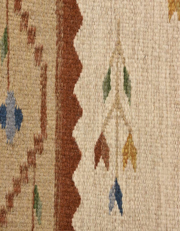 Detail image of 4' x 6'  Hand Woven Kilim Dhurrie Wool Rug