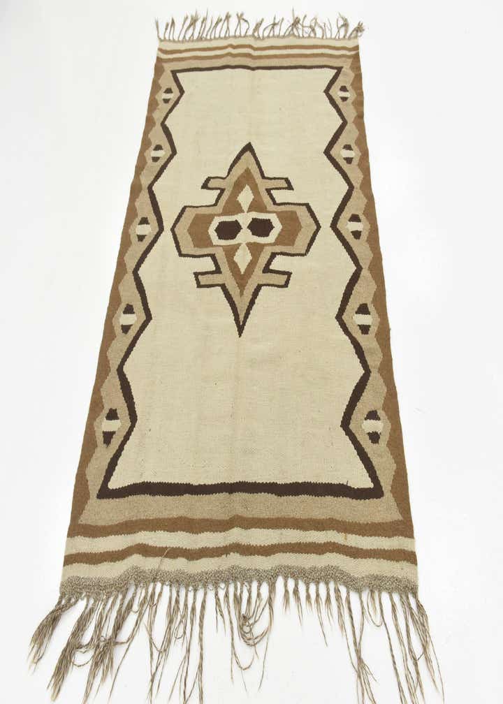 4' 7 x 6' 3 Hand Woven Kilim Fars Wool Rug