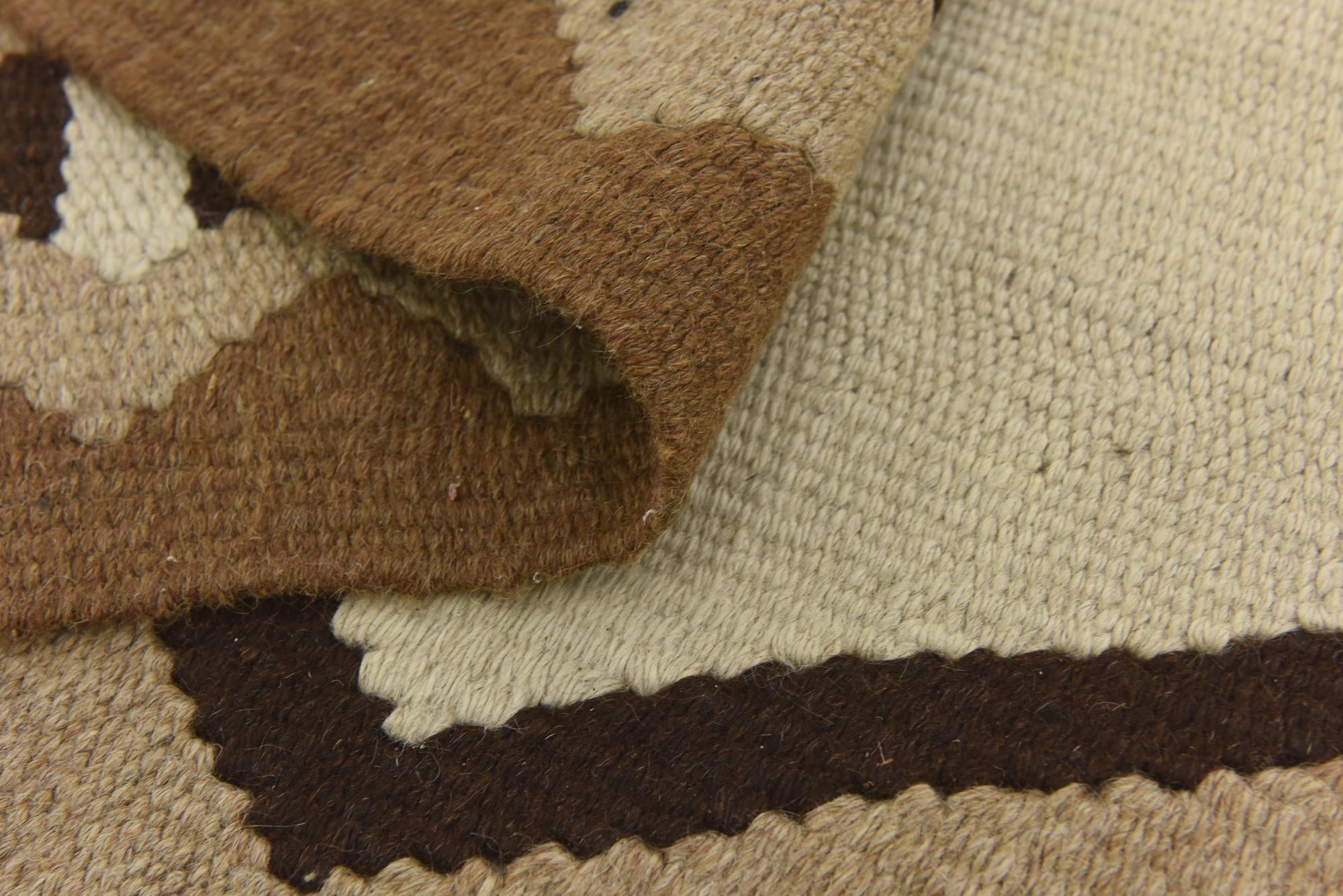 4' 7 x 6' 3 Hand Woven Kilim Fars Wool Rug