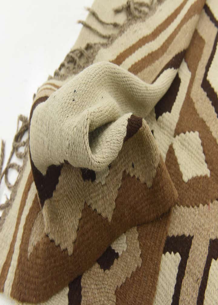 4' 7 x 6' 3 Hand Woven Kilim Fars Wool Rug