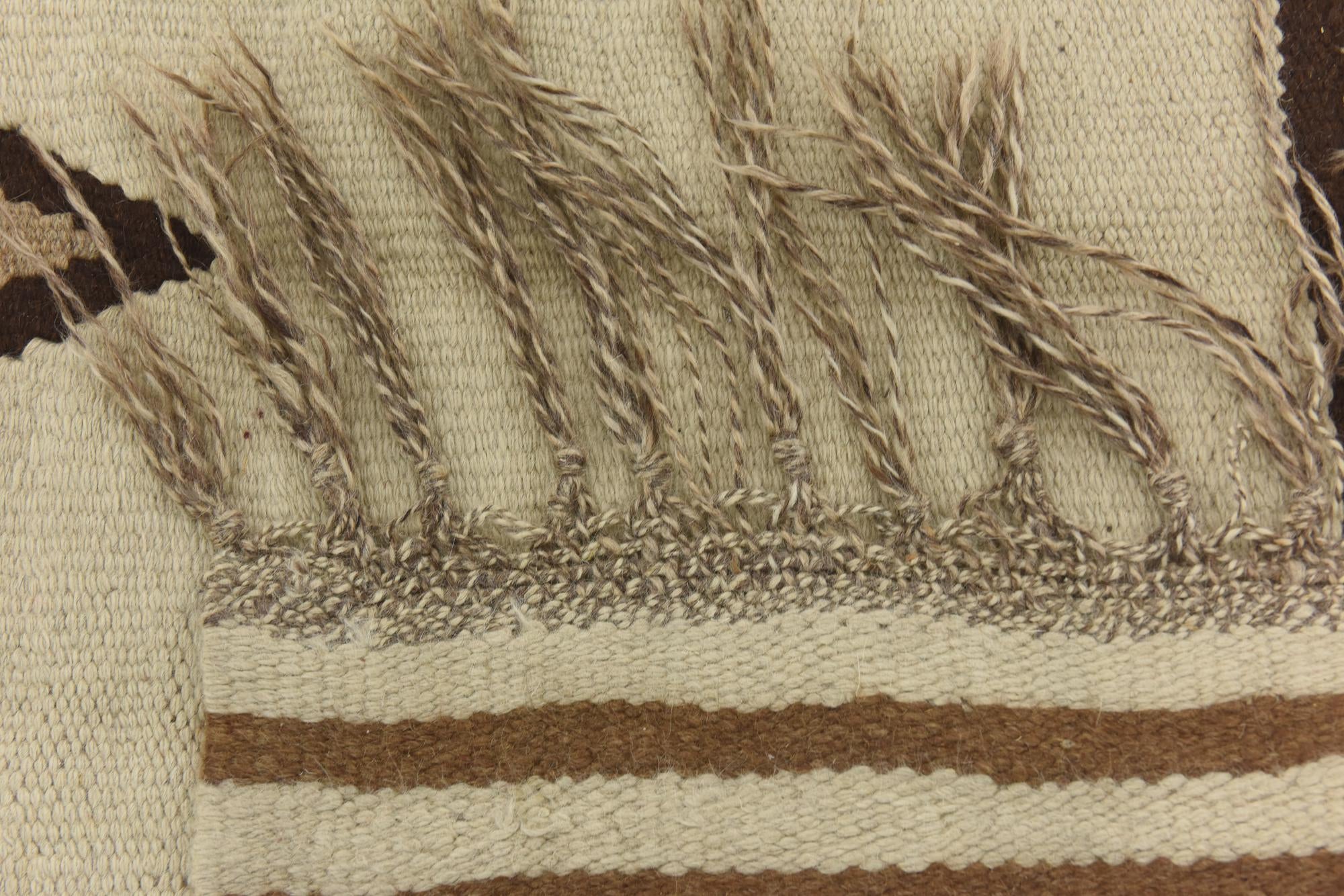 4' 7 x 6' 3 Hand Woven Kilim Fars Wool Rug