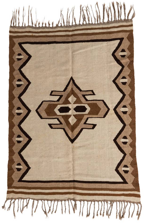 Detail image of 4' 7 x 6' 3 Hand Woven Kilim Fars Wool Rug
