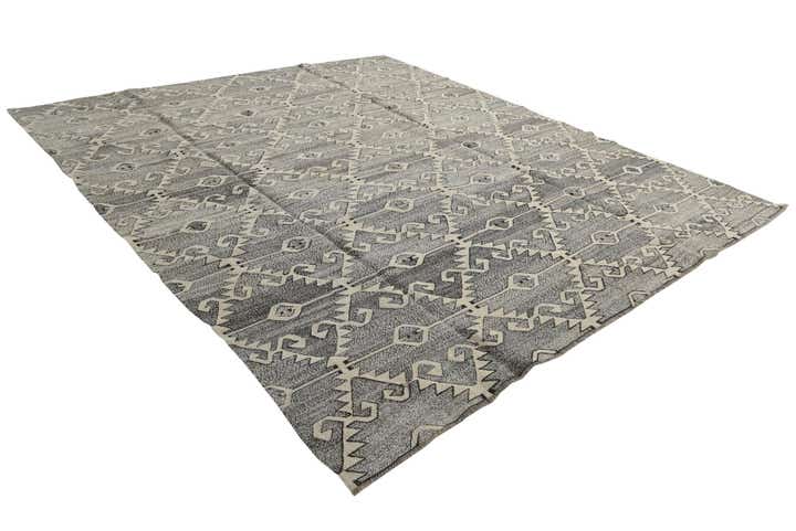 8' 3 x 9' 6 Hand Woven Kilim Fars Wool Rug