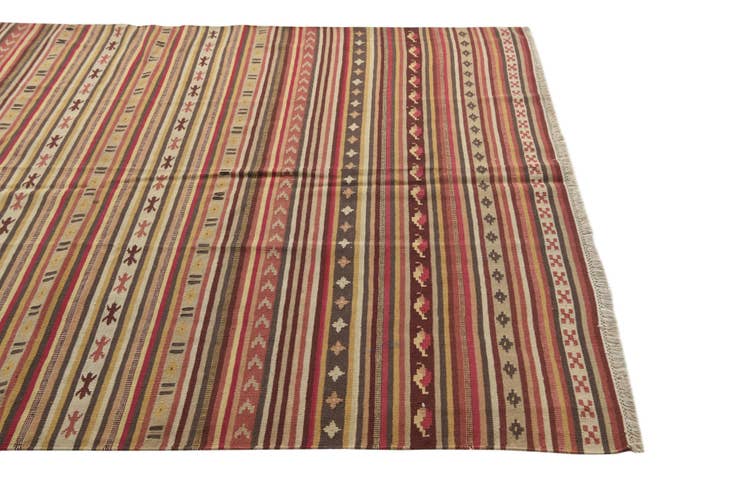 Detail image of 5' 7 x 7' 8 Hand Woven Kilim Fars Wool Rug