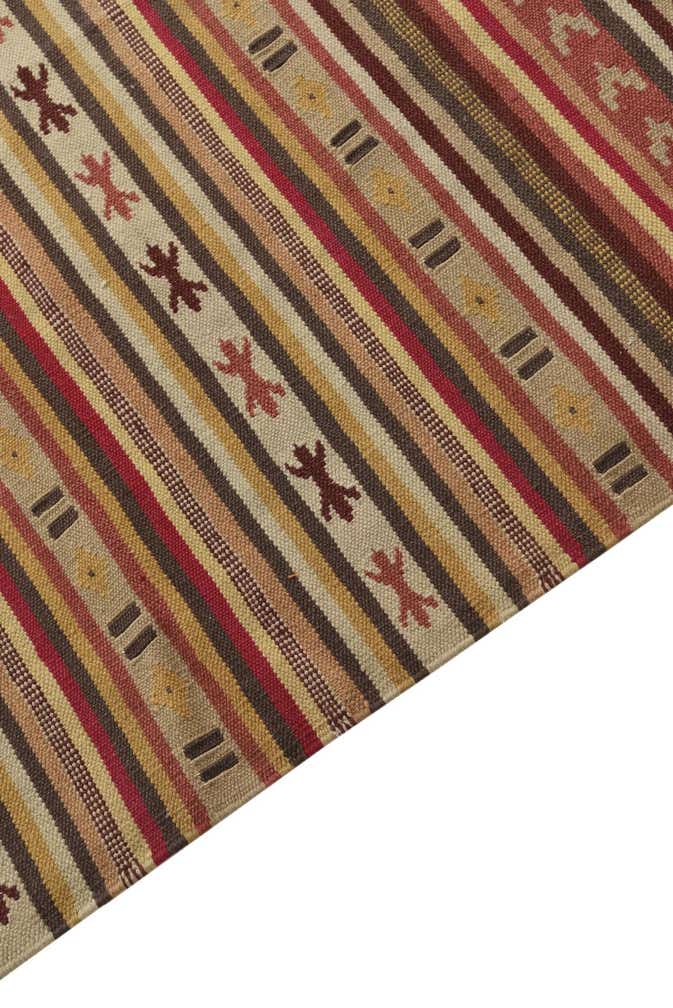 5' 7 x 7' 8 Hand Woven Kilim Fars Wool Rug
