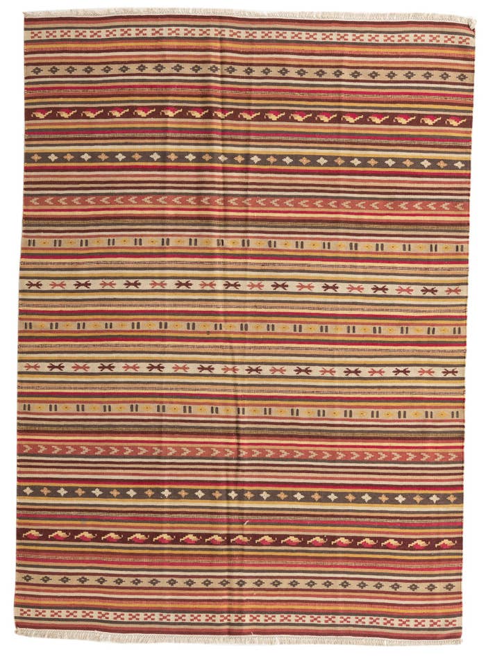 Detail image of 5' 7 x 7' 8 Hand Woven Kilim Fars Wool Rug