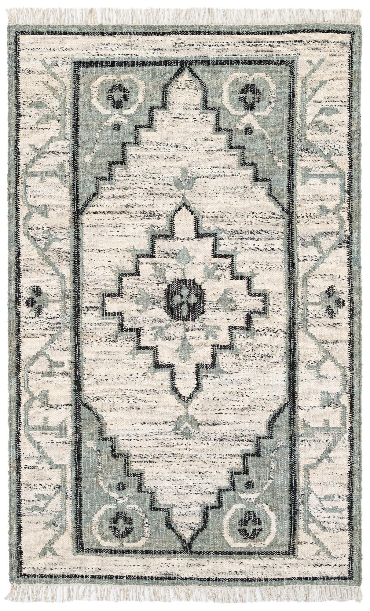 5' 2 x 8' 2 Hand Woven Kilim Jute Rug