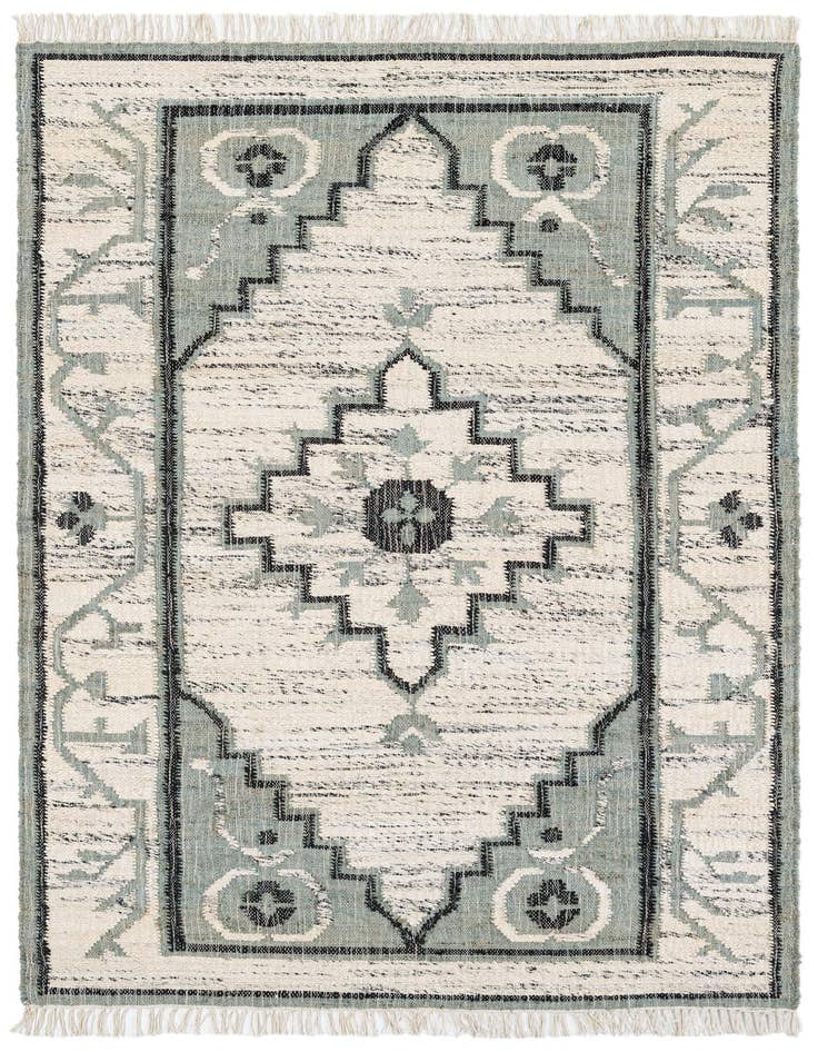 Detail image of 5' 2 x 8' 2 Hand Woven Kilim Jute Rug