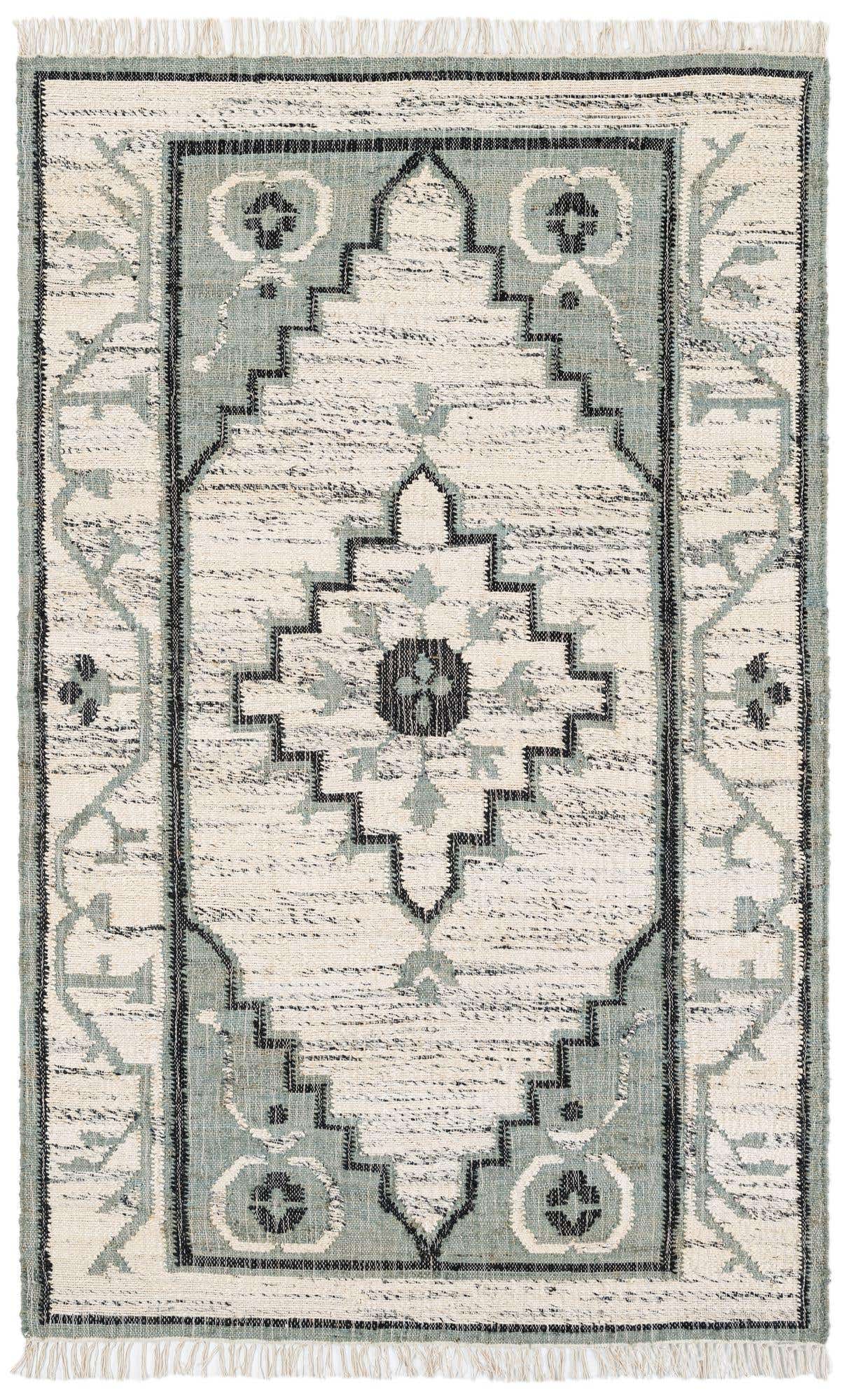 5' 2 x 8' 2 Hand Woven Kilim Jute Rug