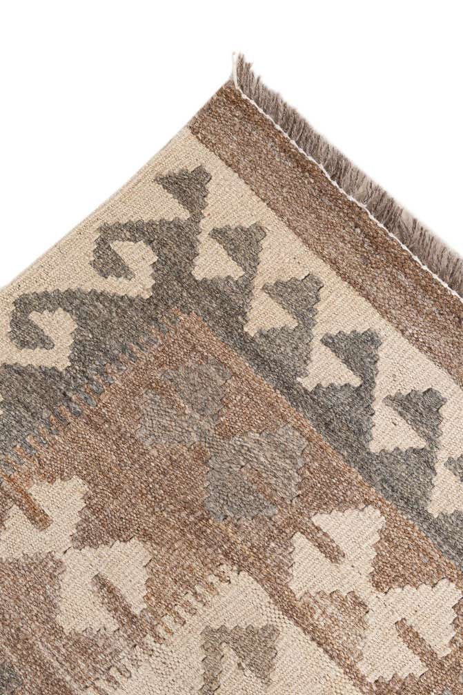 5' 7 x 7' 11 Hand Woven Kilim Maymana Wool Rug