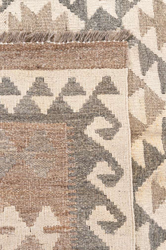 5' 7 x 7' 11 Hand Woven Kilim Maymana Wool Rug