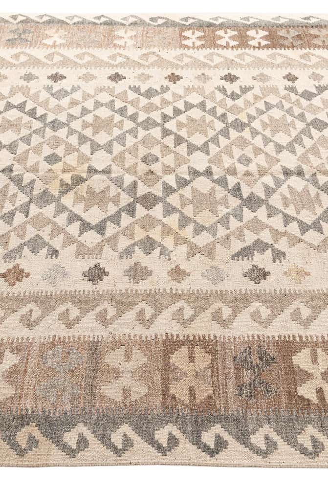 5' 7 x 7' 11 Hand Woven Kilim Maymana Wool Rug
