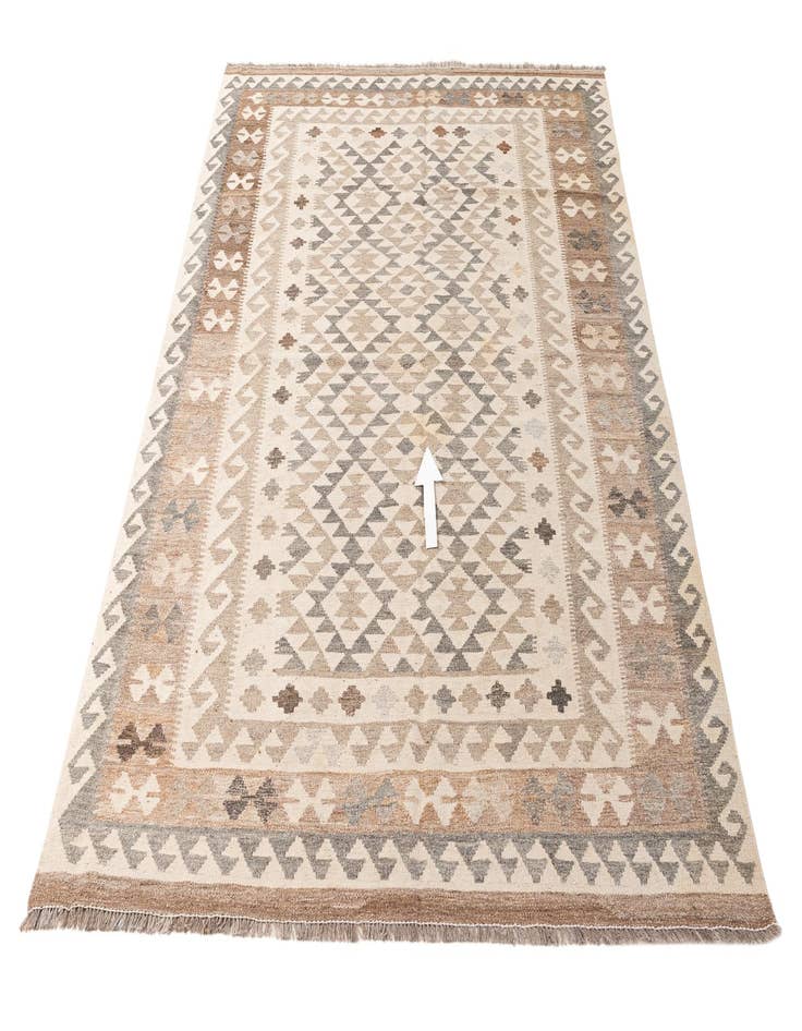 Detail image of 5' 7 x 7' 11  Hand Woven Kilim Maymana Wool Rug