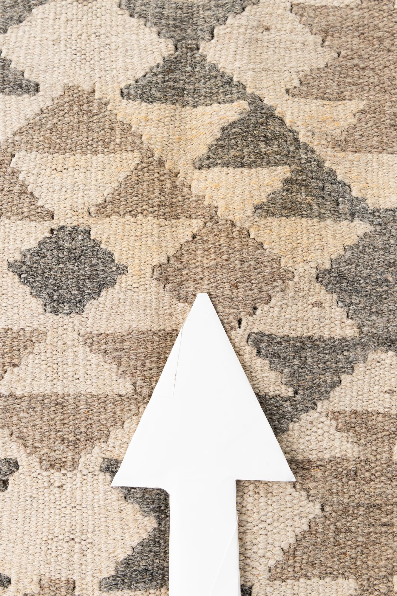 5' 7 x 7' 11 Hand Woven Kilim Maymana Wool Rug