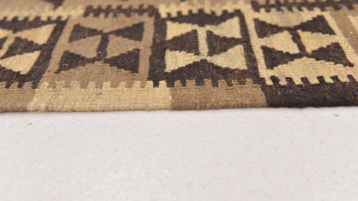 Detail image of 2' 8 x 4' 3 Hand Woven Kilim Maymana Wool Rug