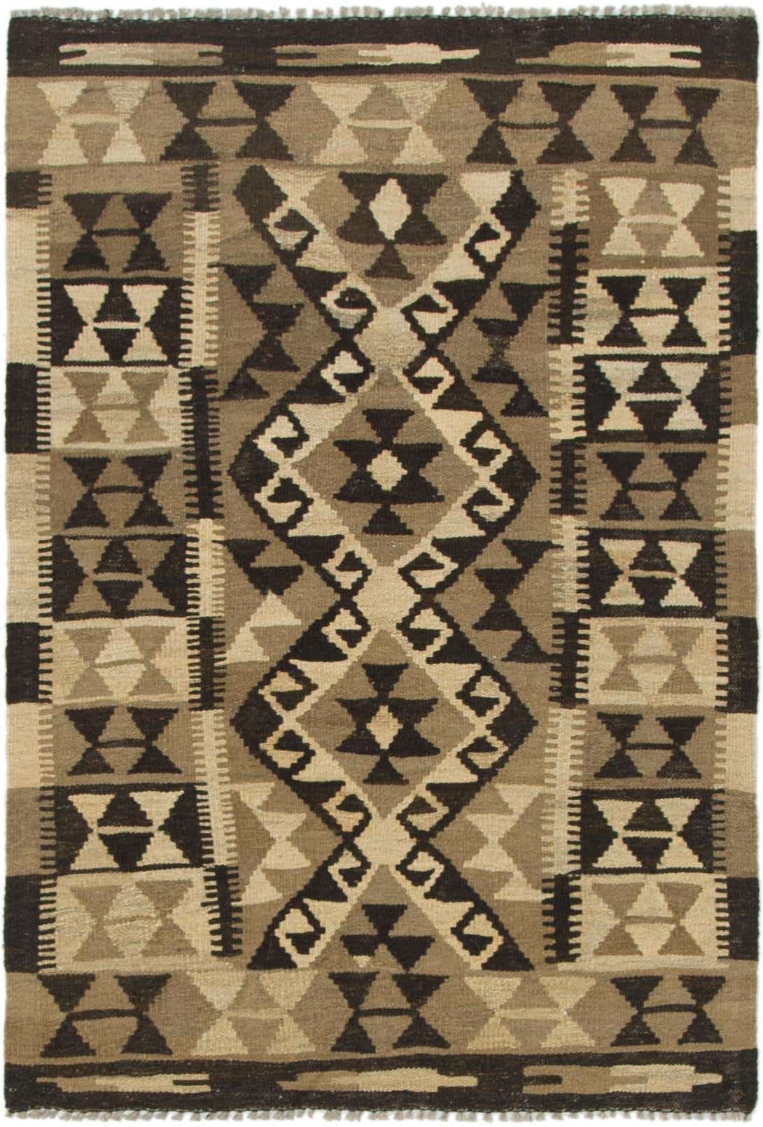 2' 8 x 4' 3 Hand Woven Kilim Maymana Wool Rug