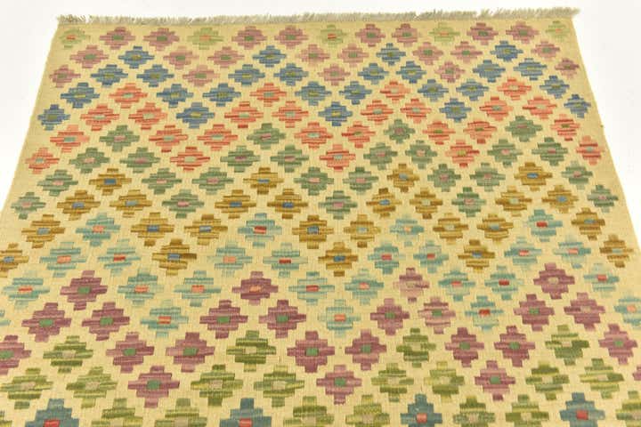 3' 3 x 5' Hand Woven Kilim Maymana Wool Rug