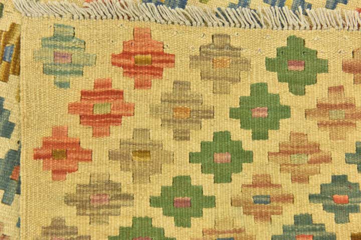 3' 3 x 5' Hand Woven Kilim Maymana Wool Rug