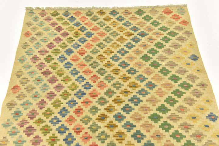 3' 3 x 5' Hand Woven Kilim Maymana Wool Rug