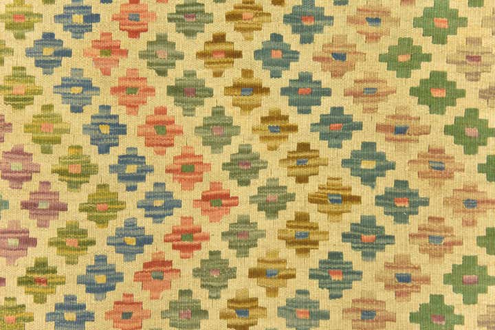 3' 3 x 5' Hand Woven Kilim Maymana Wool Rug