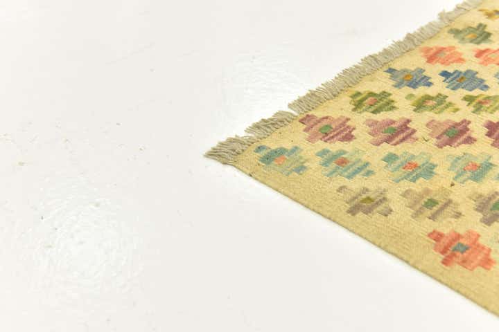 3' 3 x 5' Hand Woven Kilim Maymana Wool Rug