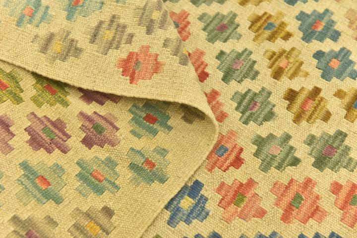 3' 3 x 5' Hand Woven Kilim Maymana Wool Rug