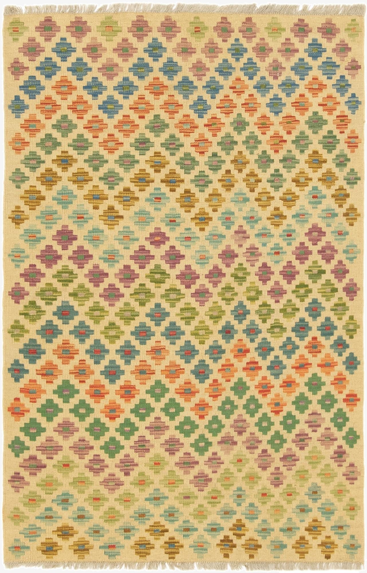 3' 3 x 5'  Hand Woven Kilim Maymana Wool Rug