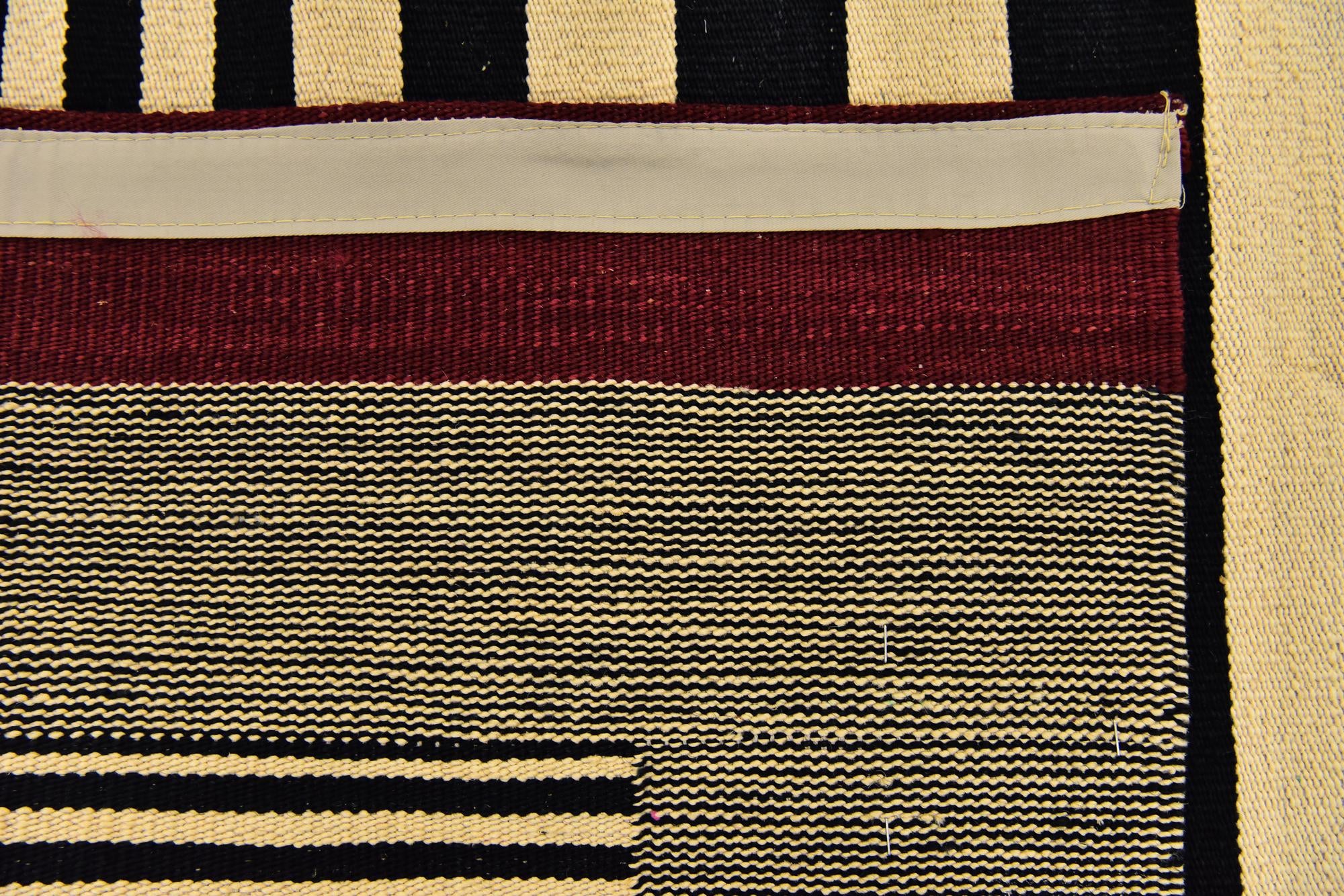 4' 2 x 5' 9 Hand Woven Kilim Modern Wool Rug