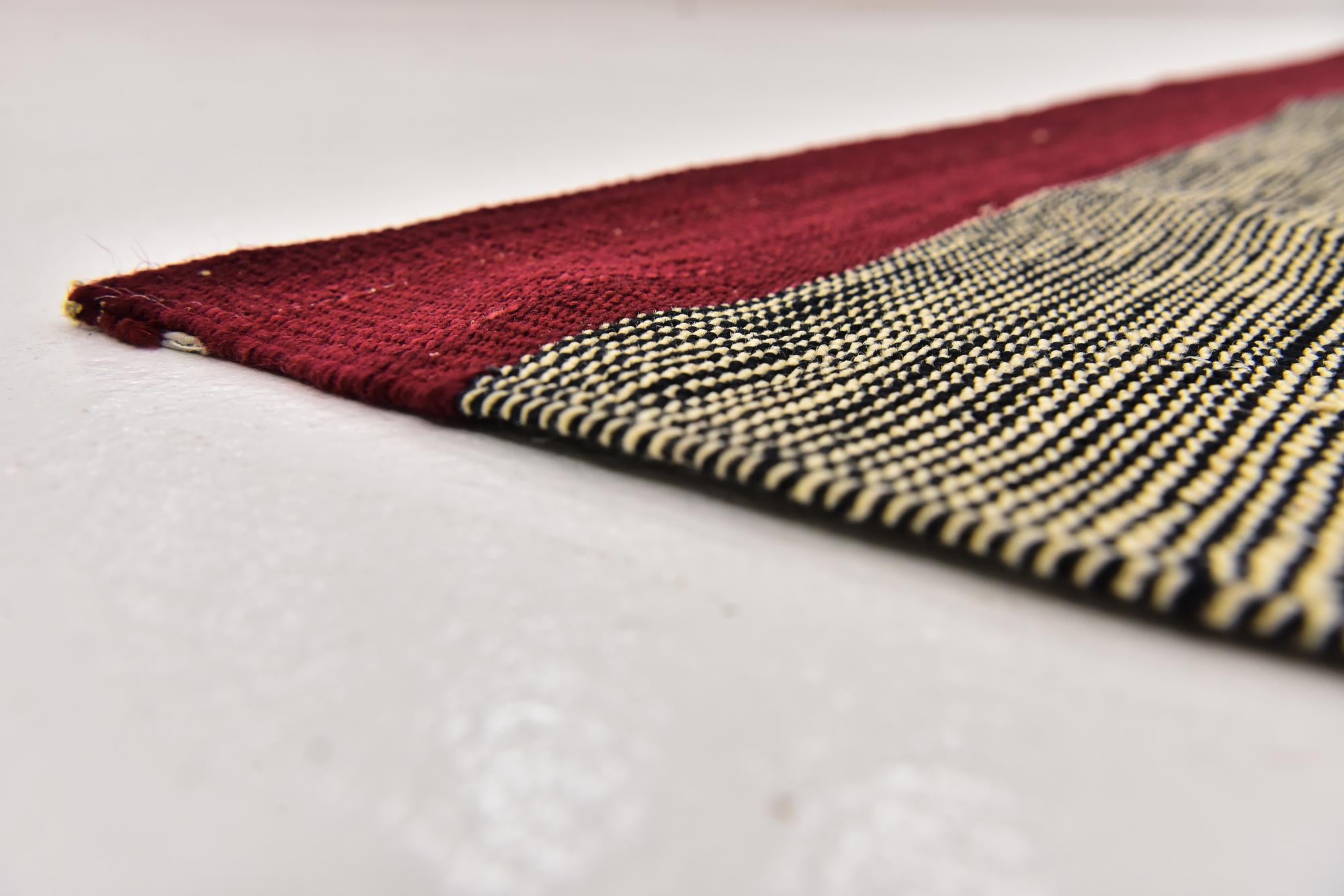 4' 2 x 5' 9 Hand Woven Kilim Modern Wool Rug