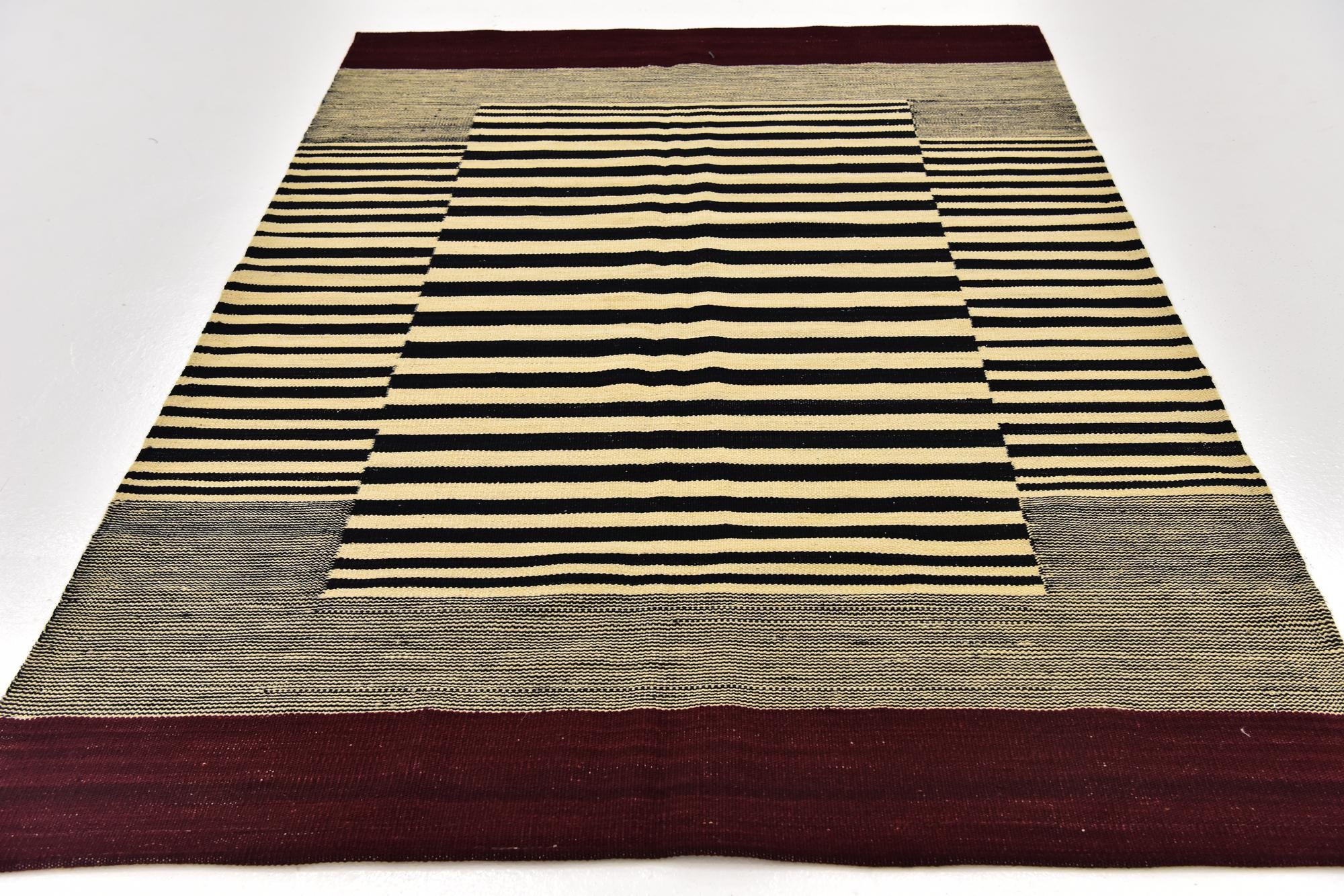 130cm x 175cm Hand Woven Kilim Modern Wool Rug