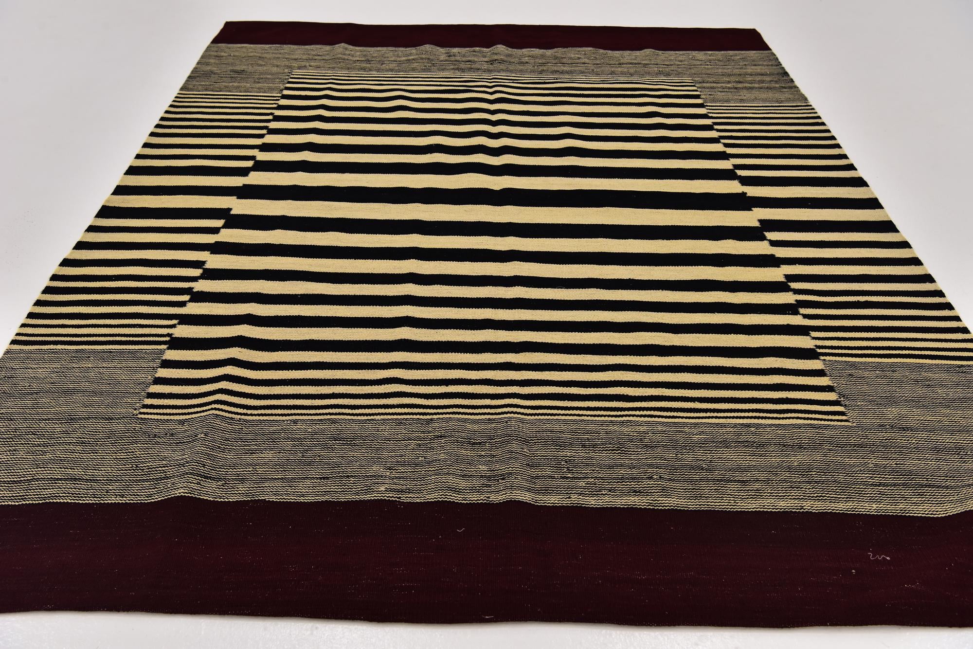 6' x 7' 7 Hand Woven Kilim Modern Wool Rug