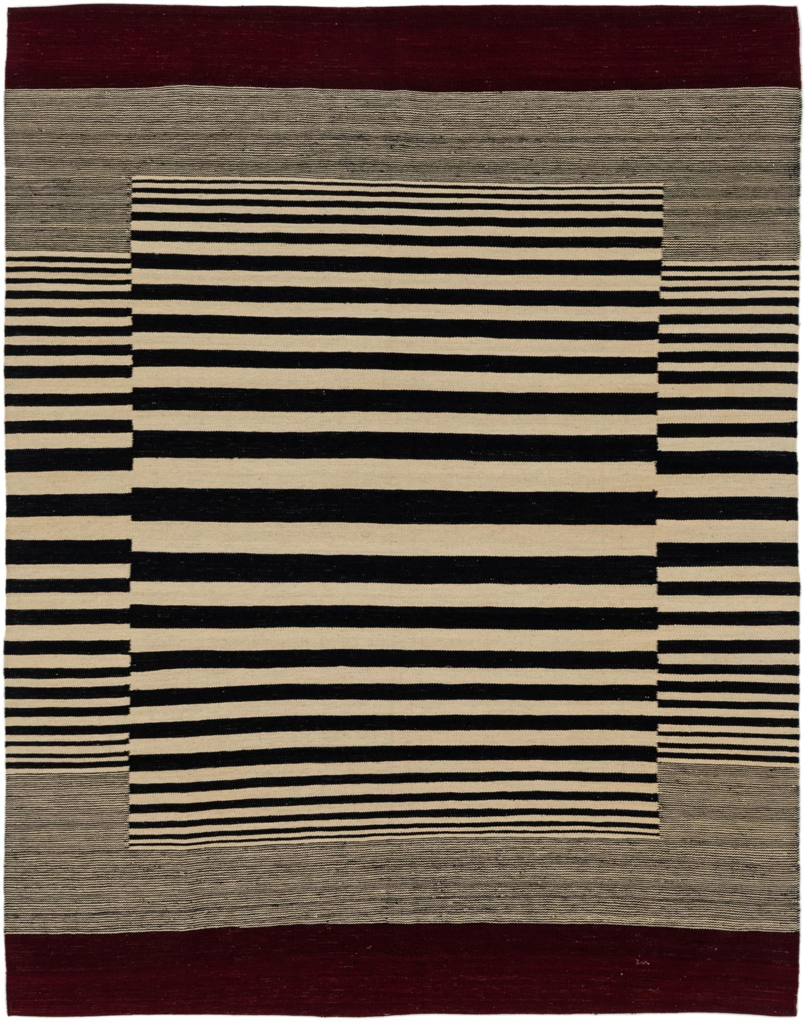 6' x 7' 7 Hand Woven Kilim Modern Wool Rug