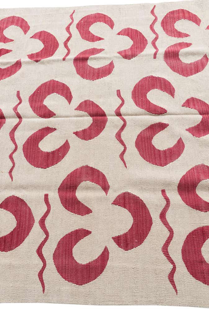 4' 6 x 6' 6 Hand Woven Kilim Modern Wool Rug