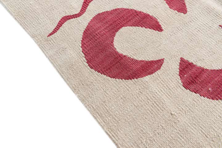 4' 6 x 6' 6 Hand Woven Kilim Modern Wool Rug