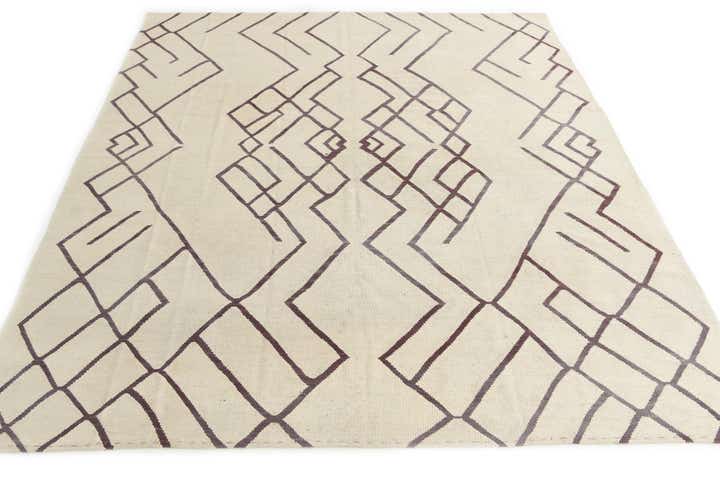 8' 4 x 10' 4 Hand Woven Kilim Modern Wool Rug