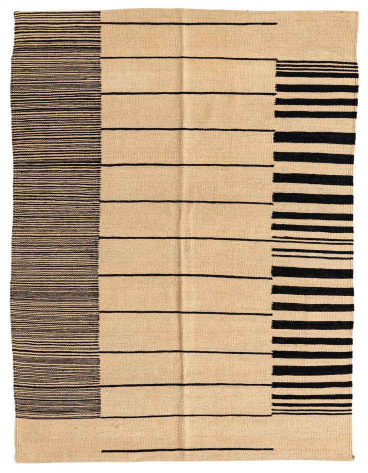 Detail image of 4' 1 x 5' 10 Hand Woven Kilim Modern Wool Rug